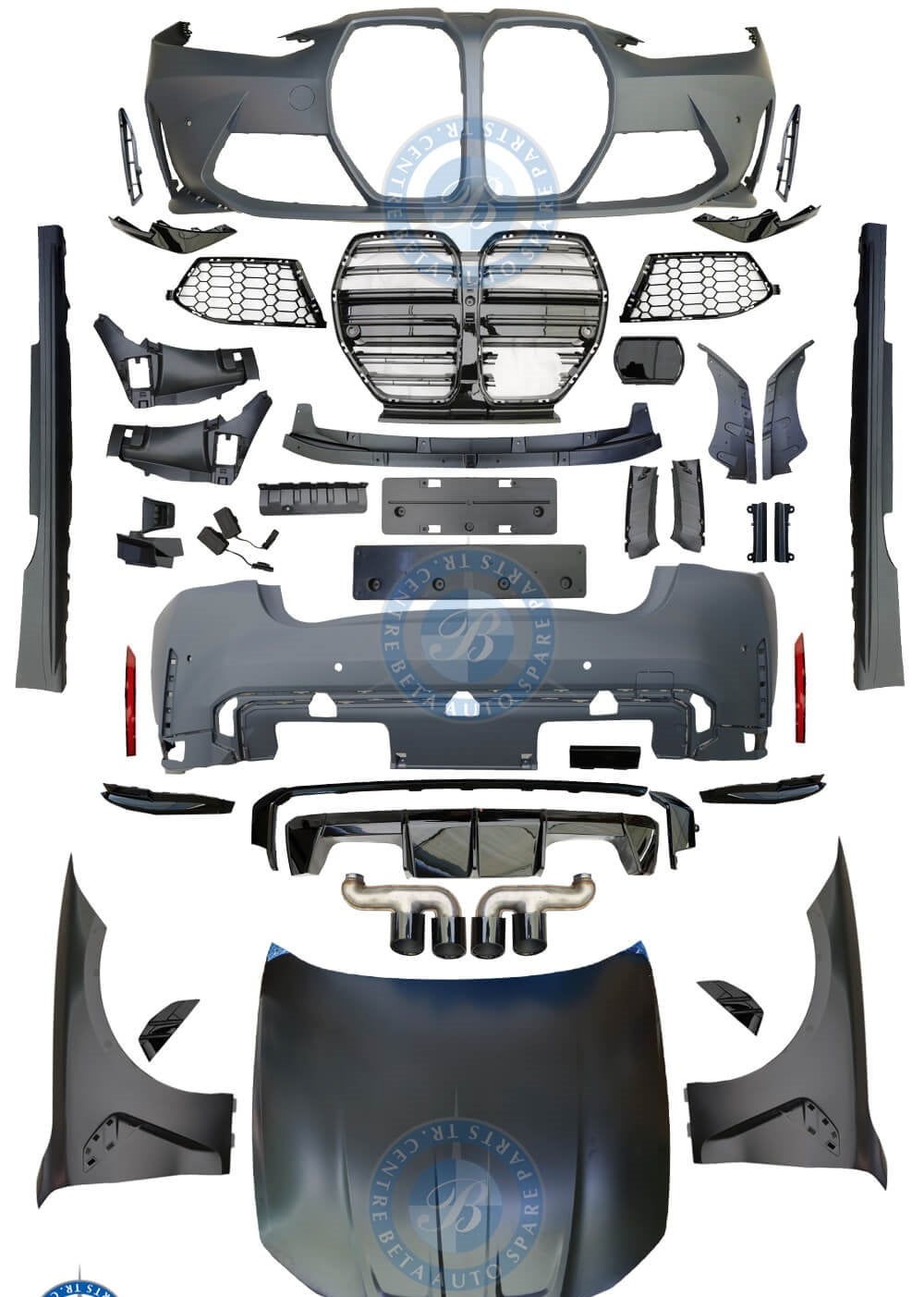 ぽにぽに BMW g22 BMW G22, G23 AC Style Front bumper lip, spoiler